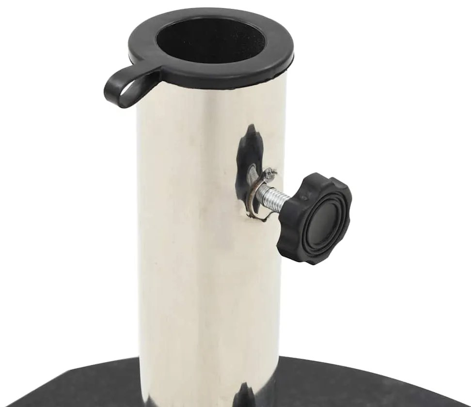 Base de guarda-sol redonda granito 28,5 kg preto