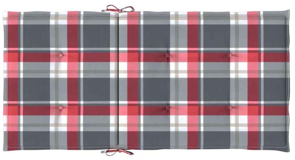 Almofadões lombares cadeiras jardim 6pcs oxford xadrez vermelho