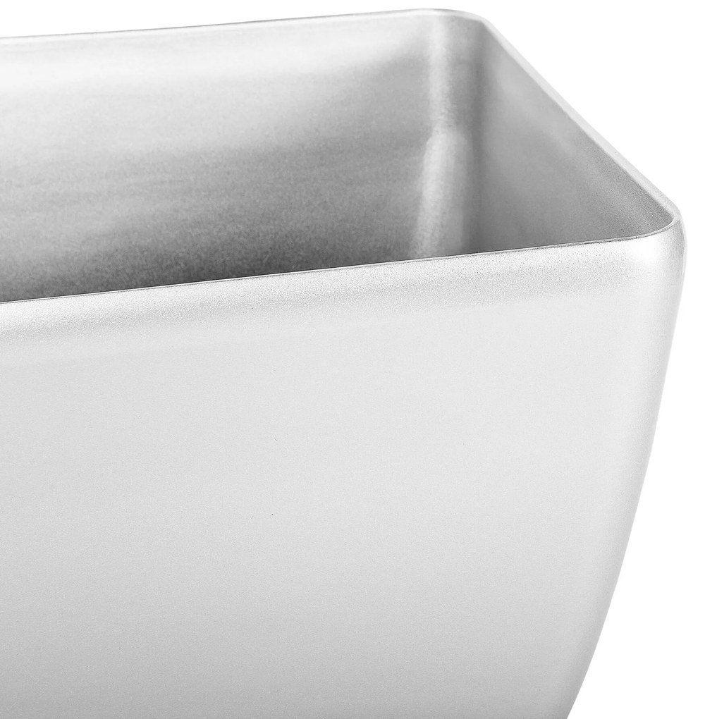 Vaso para plantas prateado 50 x 50 x 48 cm ASTRAS Beliani