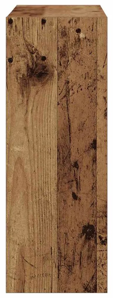 Armário de Sapatos de Madeira Velha 60x21x57 cm em Madeira de Engenhar
