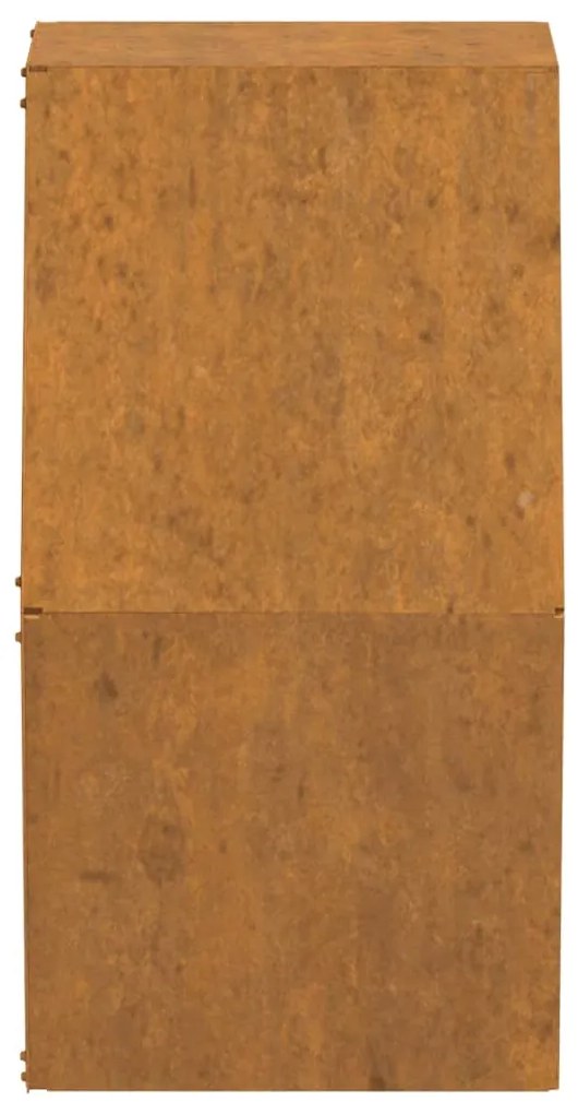 Vasos/floreiras de parede 2 pcs aço corten cor enferrujado