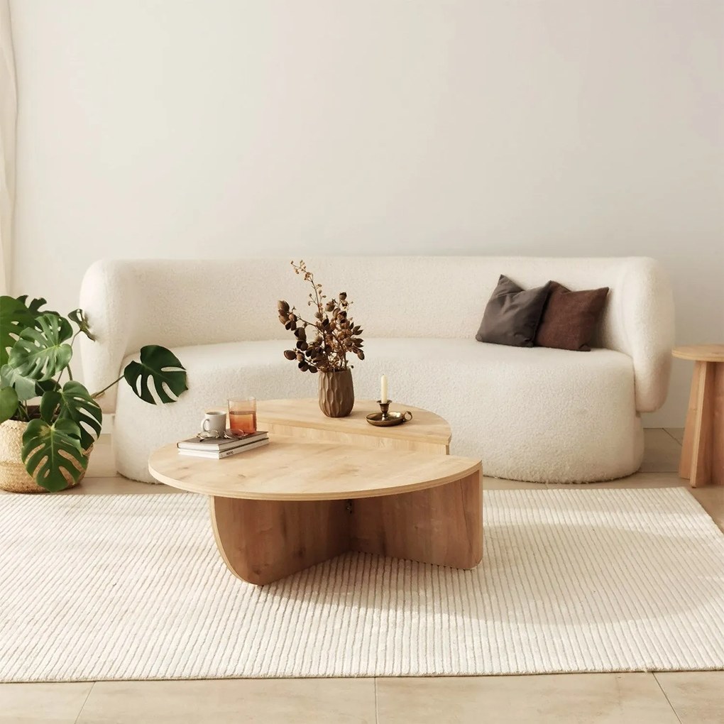 Mesa de Centro Podium – Carvalho Safira – 90x30x60 cm / 85x35x30 cm