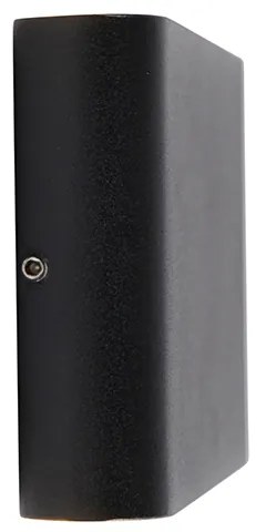 Candeeiro de parede exterior moderno preto 17,5 cm com LED IP65 - Batt Moderno