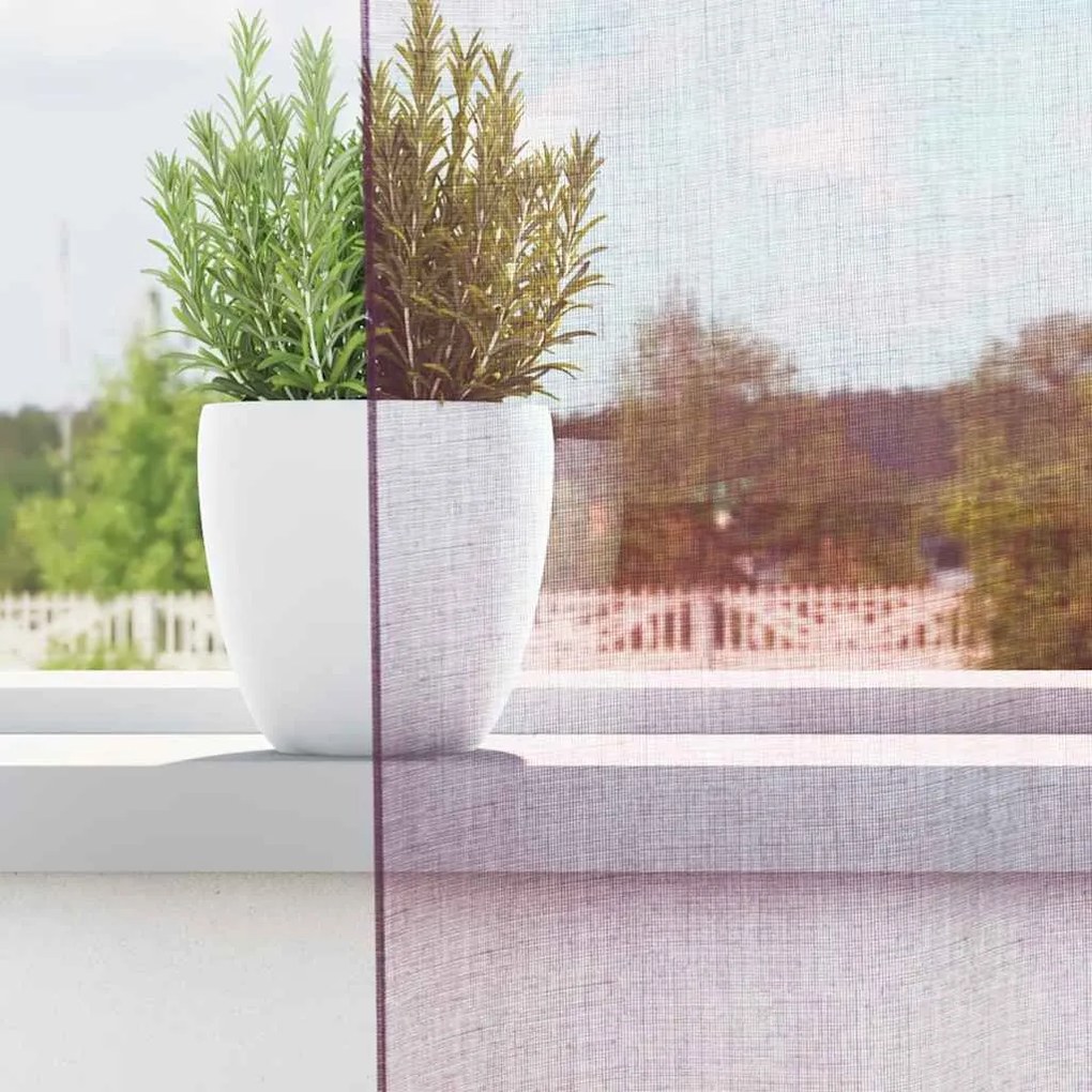 Cortinas de voile com laços 2 pcs roxo 140x175 cm
