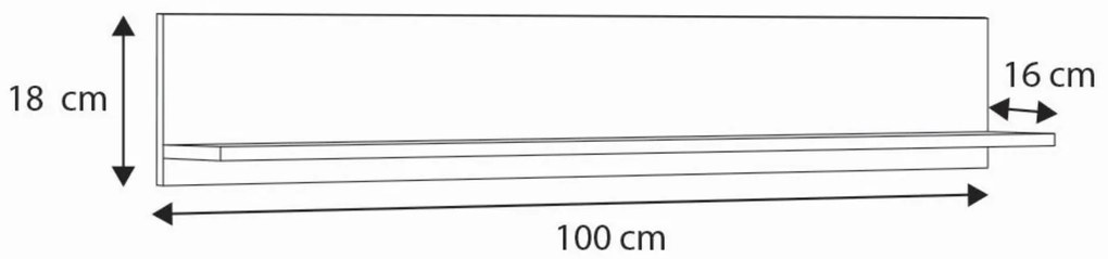 Prateleira 100 cm - carvalho artesanal