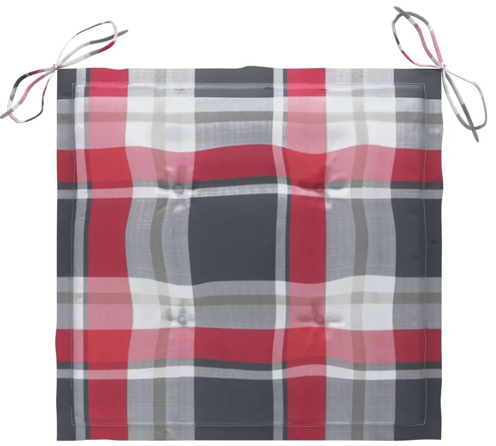 3 pcs conj. jantar dobrável exterior c/ almofadão teca maciça