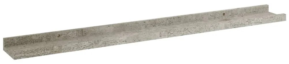 Prateleiras de parede 2 pcs 80x9x3 cm cinzento cimento