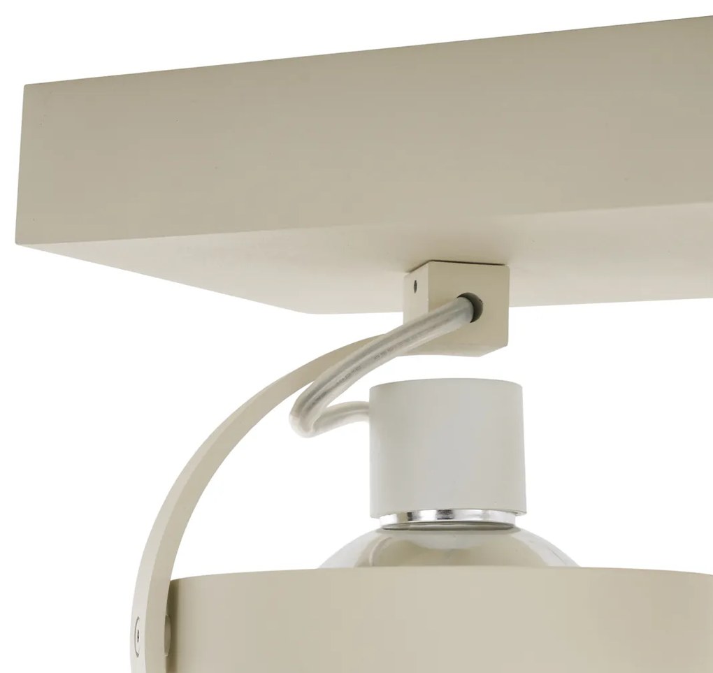 Foco de teto moderno bege G9 redondo giratório e inclinável 2 luzes - Go