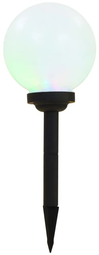 Candeeiro solar de exterior LED 6 pcs esférico 20 cm RGB