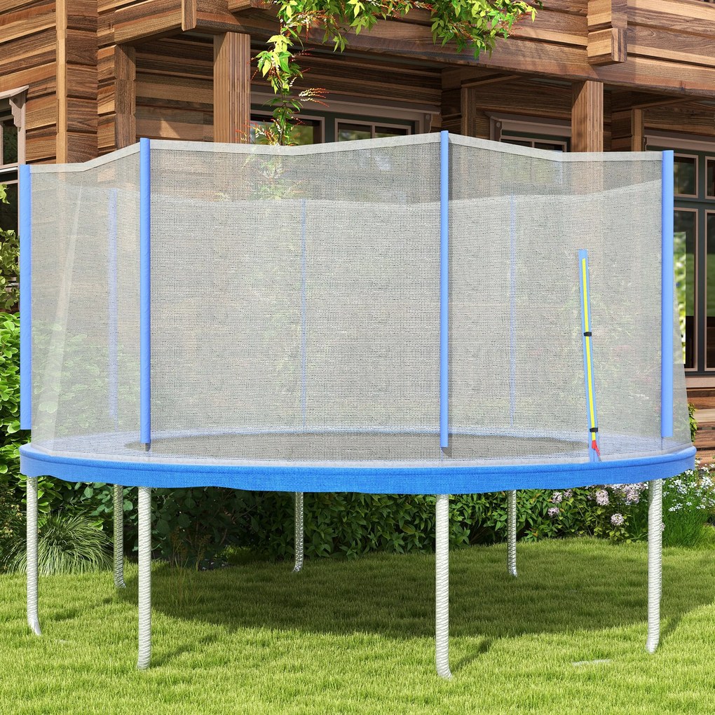 Rede de substituição para trampolins com Ø 426 cm, (NÃO INCLUIDO) 8 postes verticais, rede de segurança para trampolins, com abertura com fecho de cor