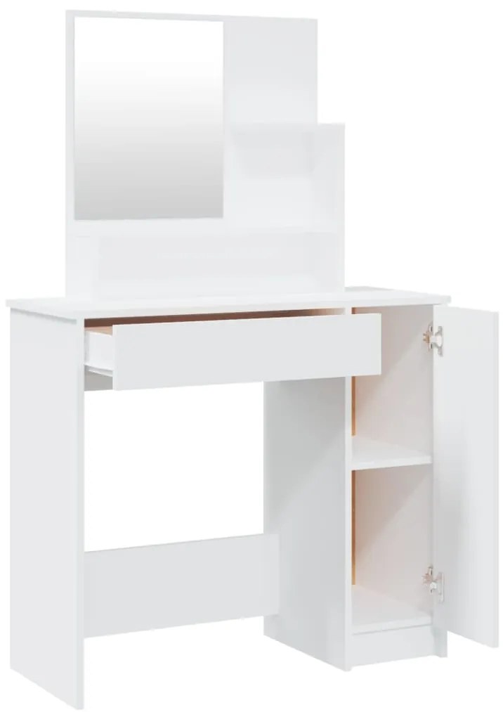Toucador com espelho 86,5x35x136 cm cor branco