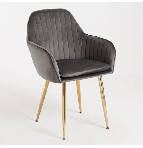 DUDECO - Cadeira Norbana Gold Cinzento