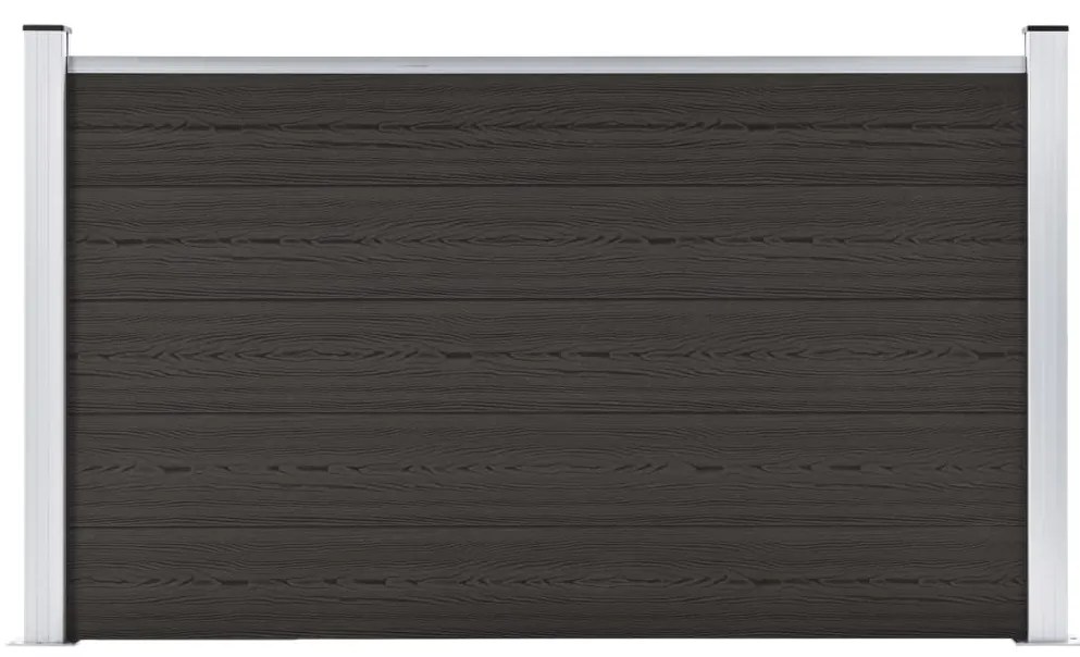 vidaXL Painel de vedação WPC 180x105 cm preto