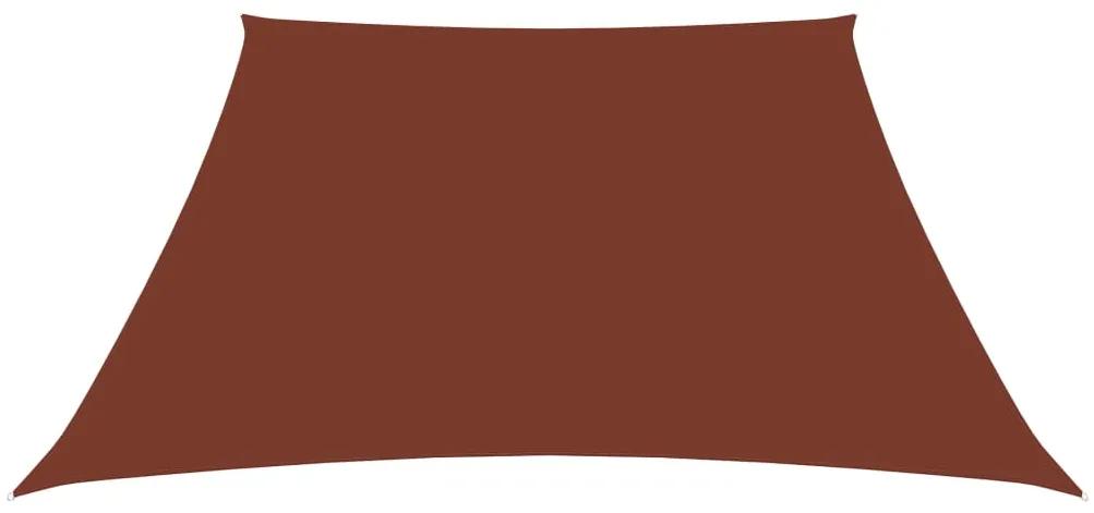 Para-sol estilo vela tecido oxford trapézio 4/5x4 m terracota