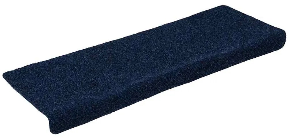 Tapetes de escada autoadesivos 30 pcs 65x21x4 cm azul-marinho