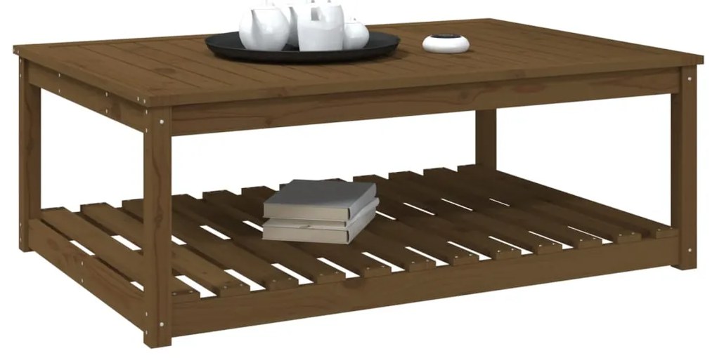 Mesa de jardim 121x82,5x45 cm pinho maciço castanho-mel