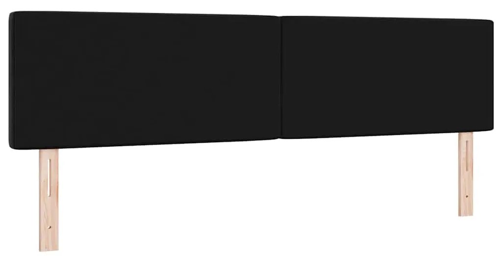 Cabeceira LED com botão de cristal, estofada em veludo preto, 90 cm