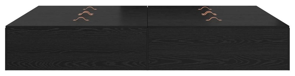 Cama com Arrumação vidaXL Madeira Preta 140x200 cm