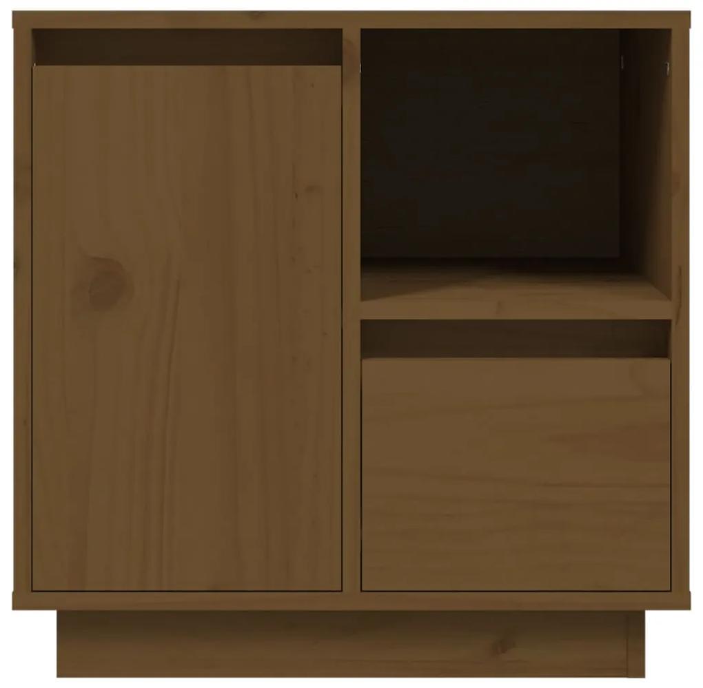 Mesa de cabeceira 50x34x50 cm madeira pinho maciça castanho-mel
