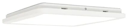 Candeeiro de teto branco 30 cm com LED regulável em 3 etapas IP44 - Steve Moderno