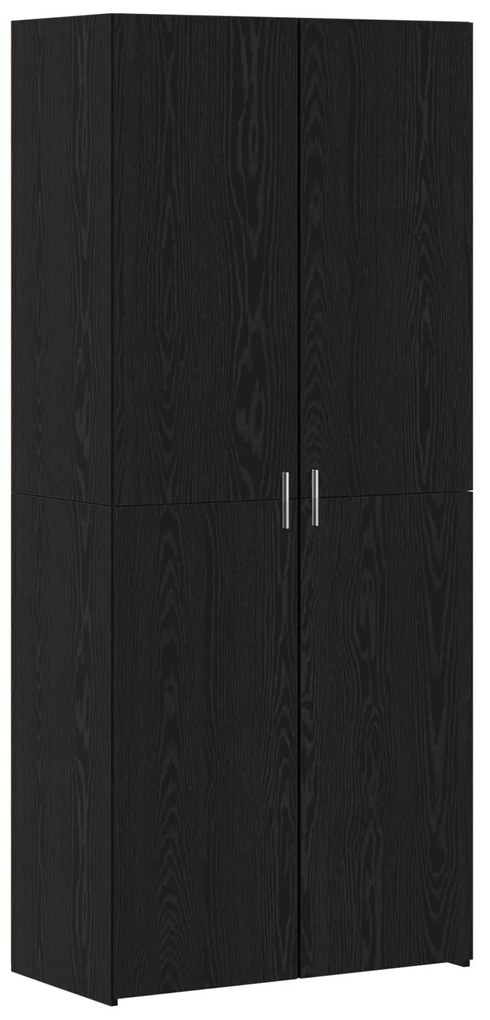 vidaXL Buffê 2 pcs Carvalho Preto 80 x 42 x 185 cm