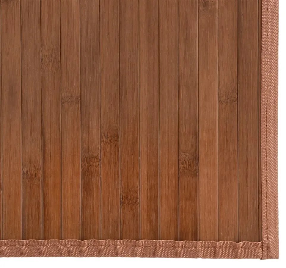 Tapete retangular 80x200 cm bambu castanho
