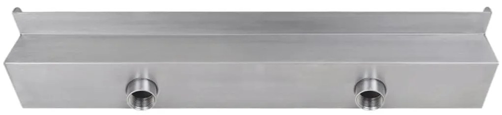 Fonte para piscina retangular com LEDs 60 cm aço inoxidável