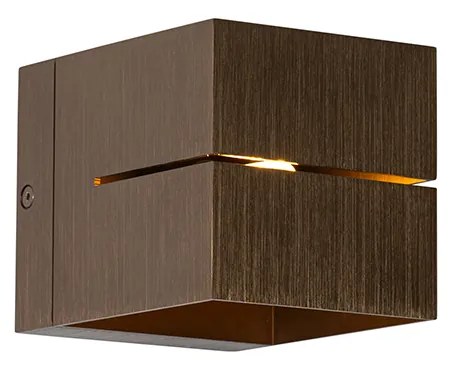 Candeeiro de parede moderno bronze escuro - Transfer Groove