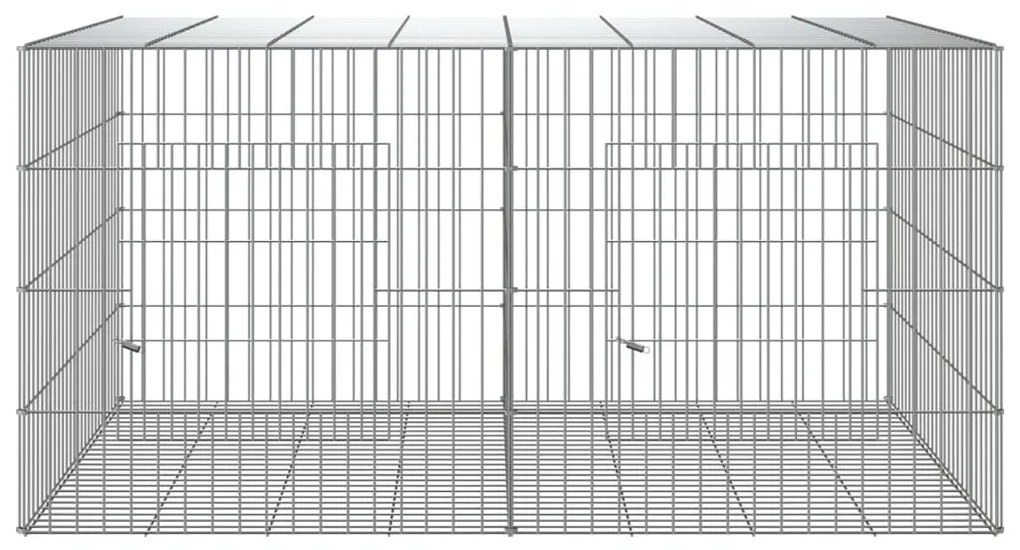 Coelheira de 2 painéis 110x79x54 cm ferro galvanizado