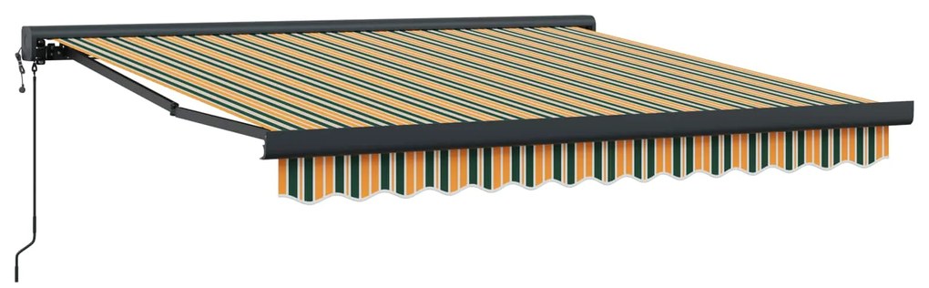 vidaXL Toldo Verde e Amarelo 300 x 250 x 165 cm Poliéster e Alumínio