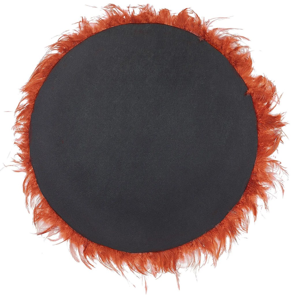 Decoração de parede penas com conchas Ø 60 cm laranja JUJU Beliani