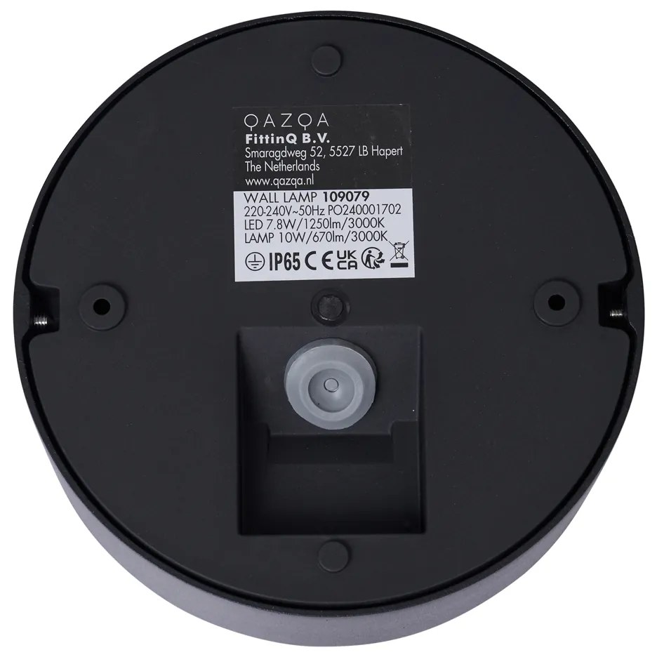 Candeeiro de Parede Exterior Moderno Preto com LED IP65 - Dop