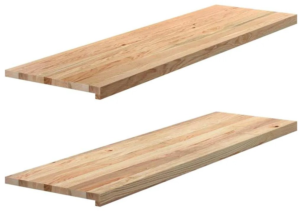 vidaXL Soleiras da janela 2 pcs 140x40x2cm carvalho maciço não tratado