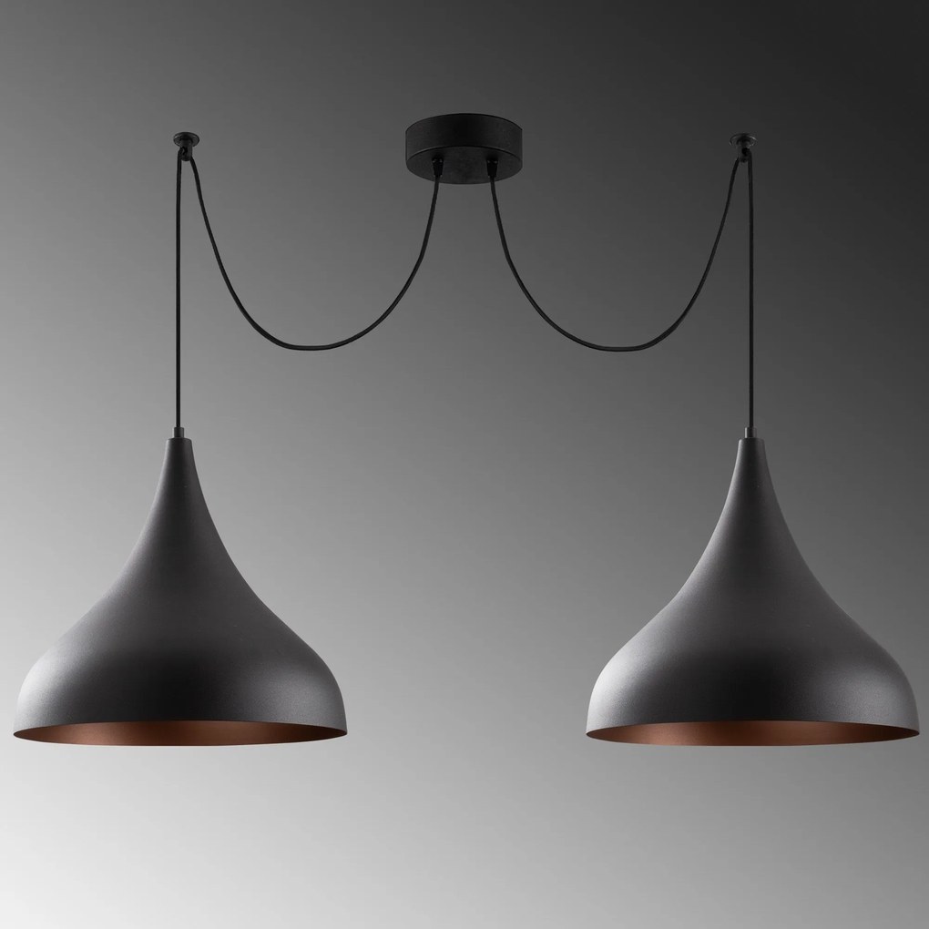 Candeeiro de Teto Berceste – Preto – Diâmetro 131 cm x Altura 127 cm