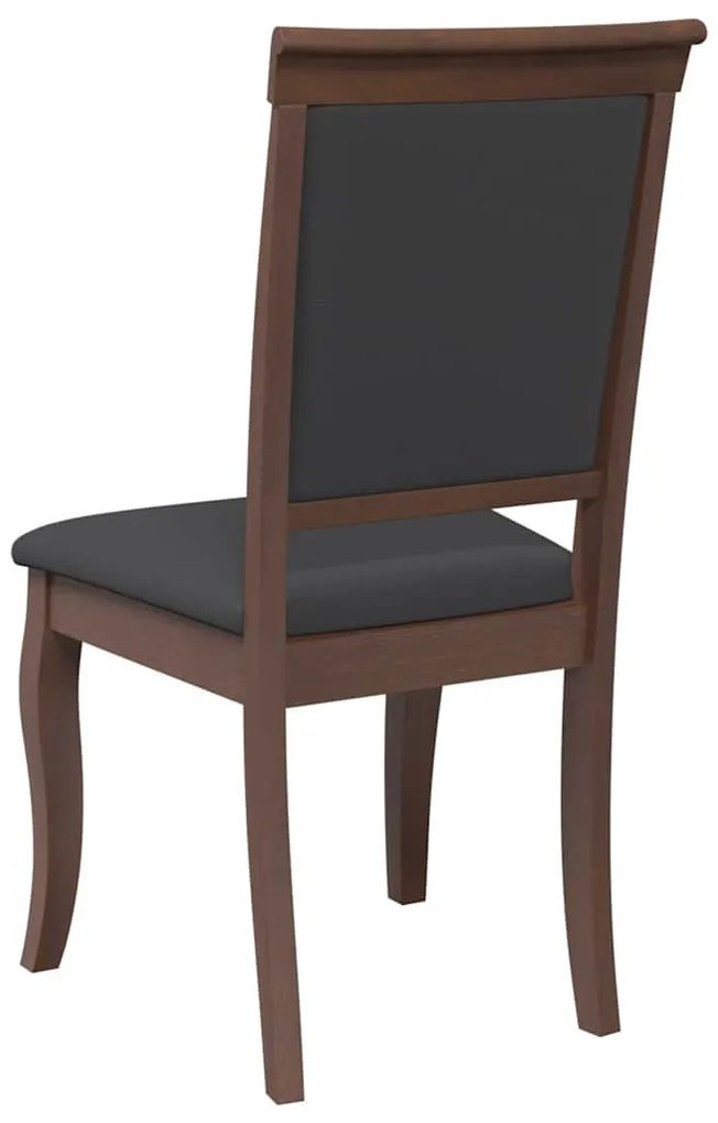 Cadeiras de jantar com almofadões 2 pcs madeira maciça castanho