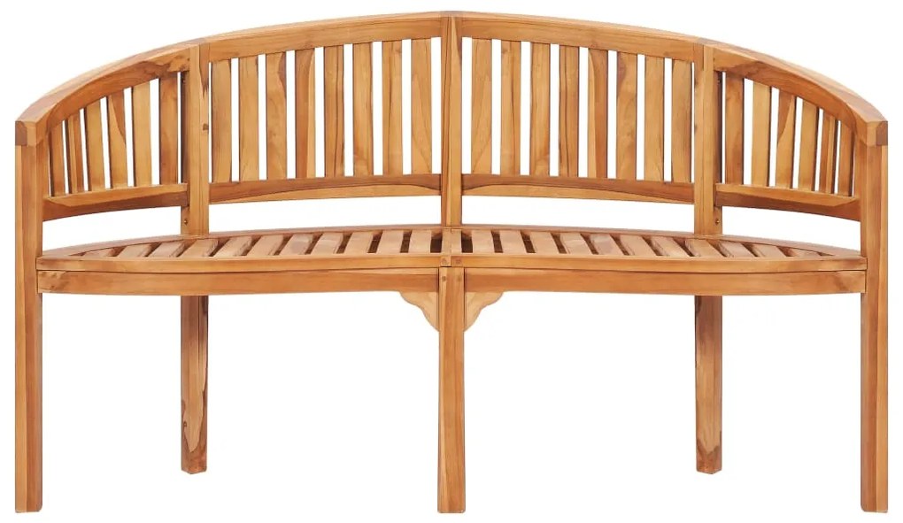 3 pcs conj. lounge de jardim formato banana teca maciça