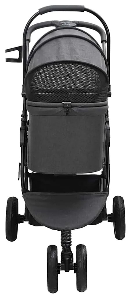 Carrinho de Pet Dobrável Preto 78 x 54 x 101 cm Tecido Oxford