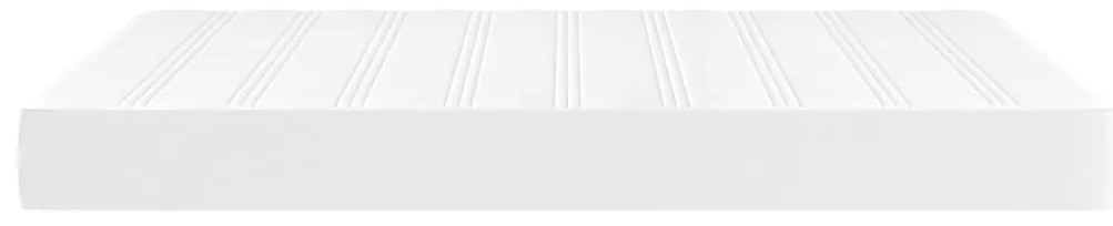 Colchão de molas ensacadas 140x190x20cm couro artificial branco