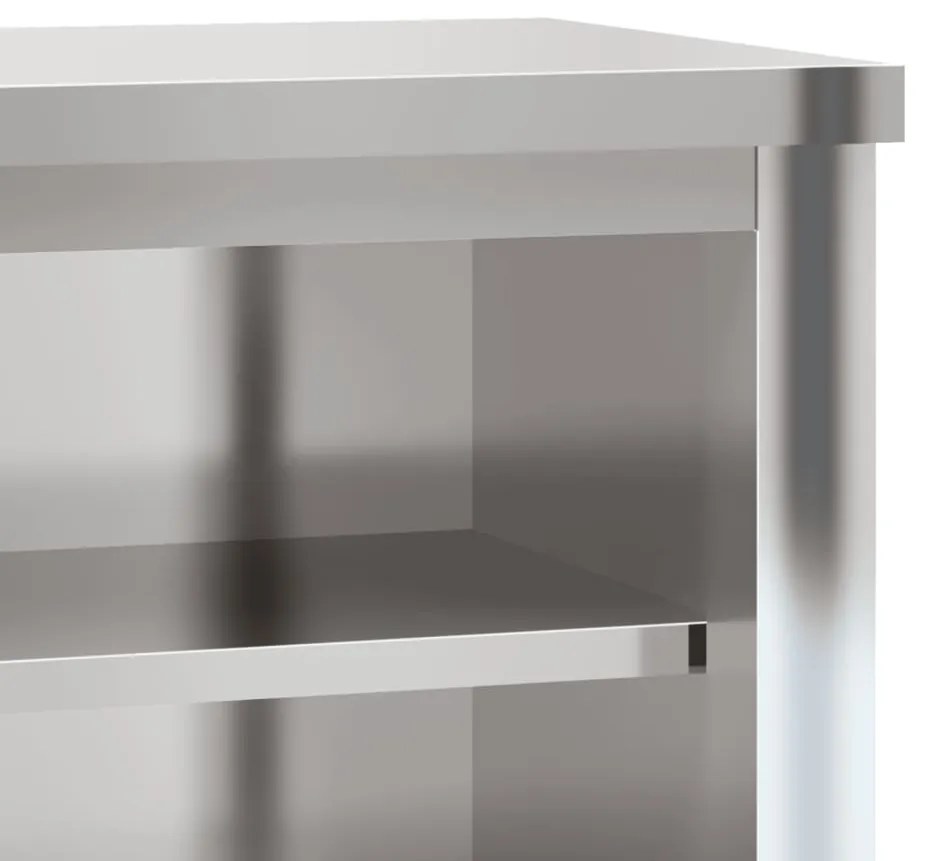 Armário de parede para cozinha com prateleira aço inoxidável