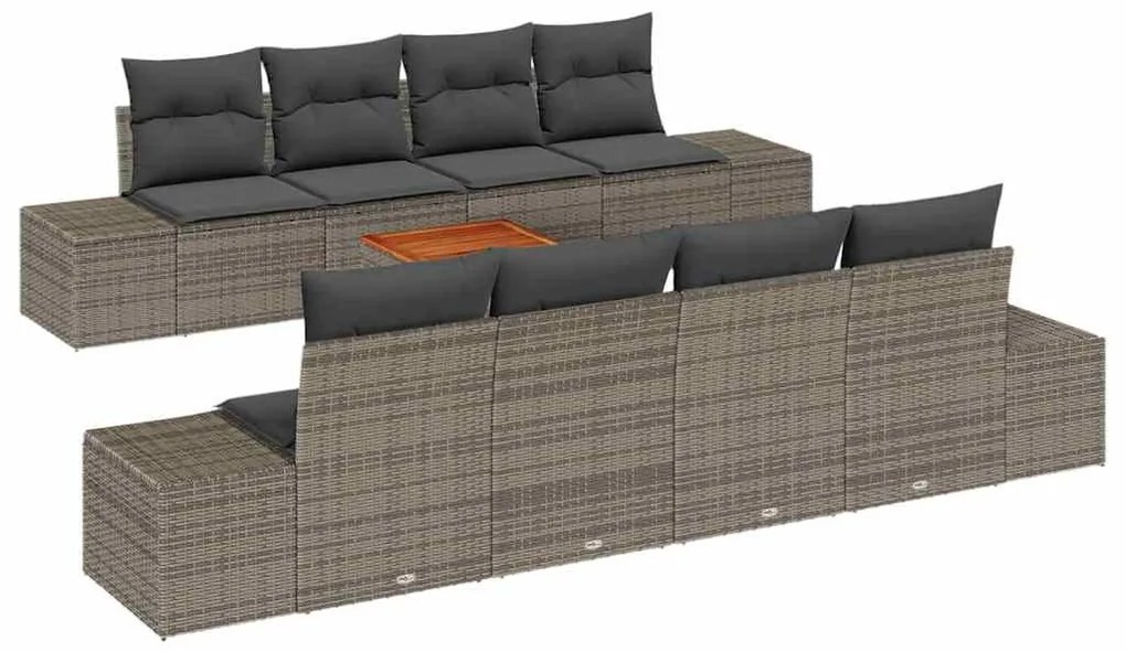 Conjunto de Sofá de Jardim 7 pcs Cinzeto 55 x 55 x 37 cm