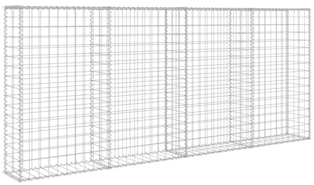 Muro gabião com tampas aço galvanizado 200x20x85 cm