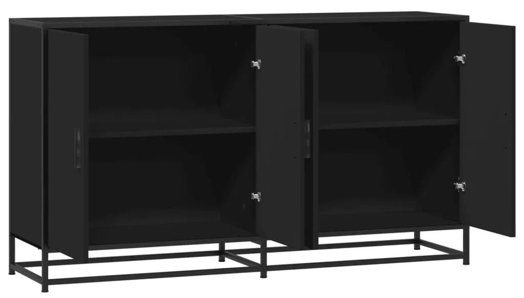 Aparador 134x35x76 cm derivados de madeira preto