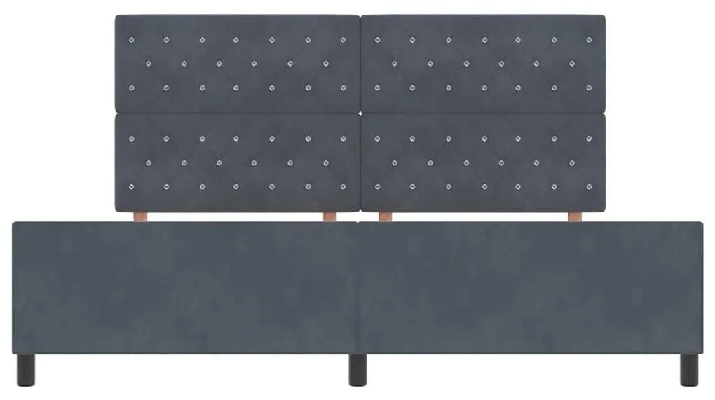 Cama vidaXL Cinza Escuro 200x200 cm Veludo