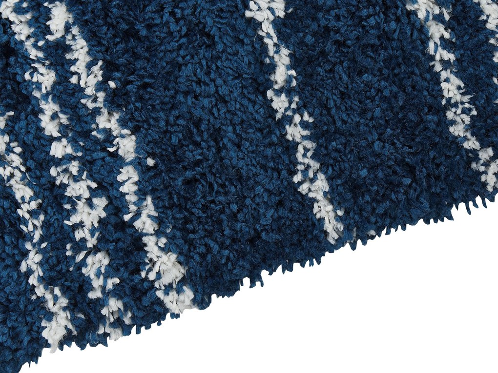 Tapete azul e branco 200 x 300 cm TASHIR Beliani
