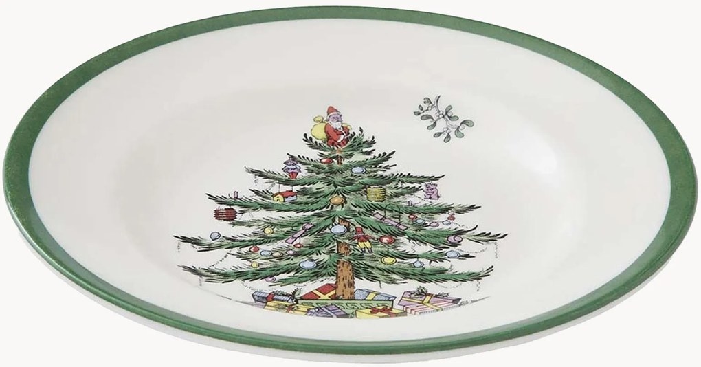 Pratos para bolo em cerâmica Christmas Tree, conjunto de 4