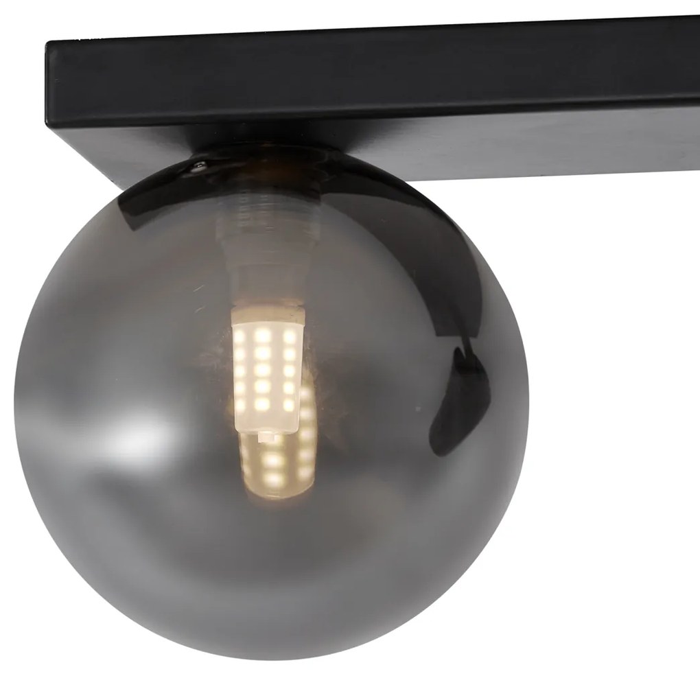 Plafon Moderno Preto 2-Luzes Inclinável - Lesly