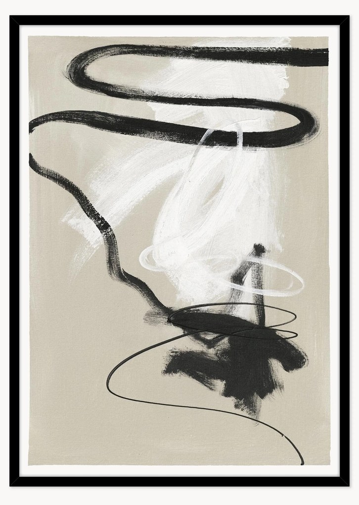 Impressão digital emoldurada Less but better