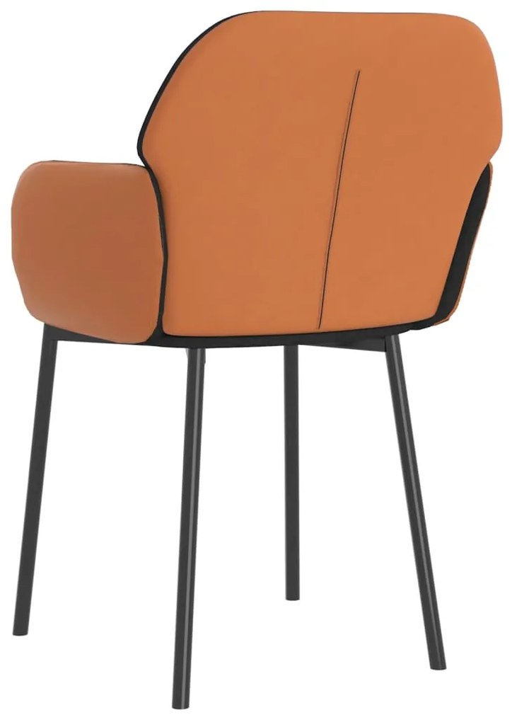 Cadeiras de jantar 2 pcs tecido/couro artificial preto