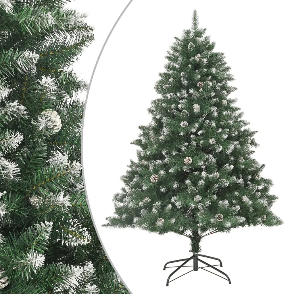 vidaXL Árvore de Natal artificial com suporte PVC 180 cm
