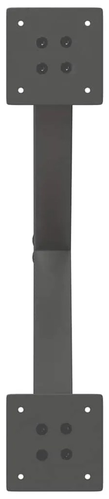 Pés para mesa de jantar em formato de X, 2 peças, antracite, 57x(72-73